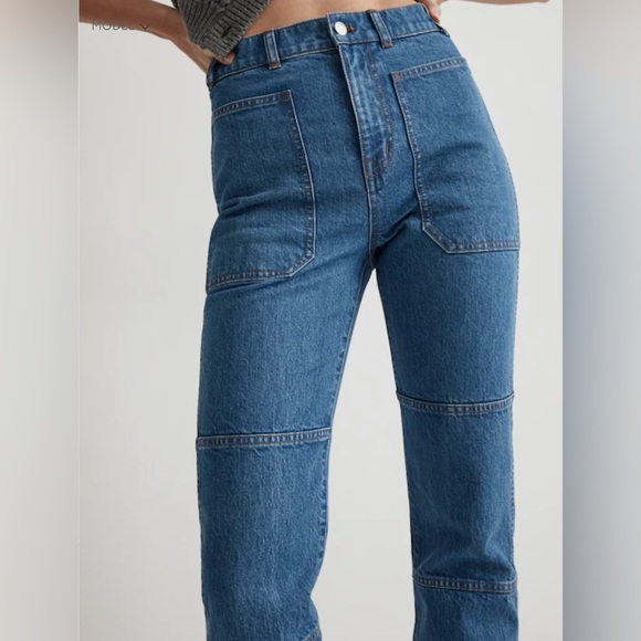 Madewell The '90s Straight Utility Jean Medium Wash Size 25 - Picture 3 of 12